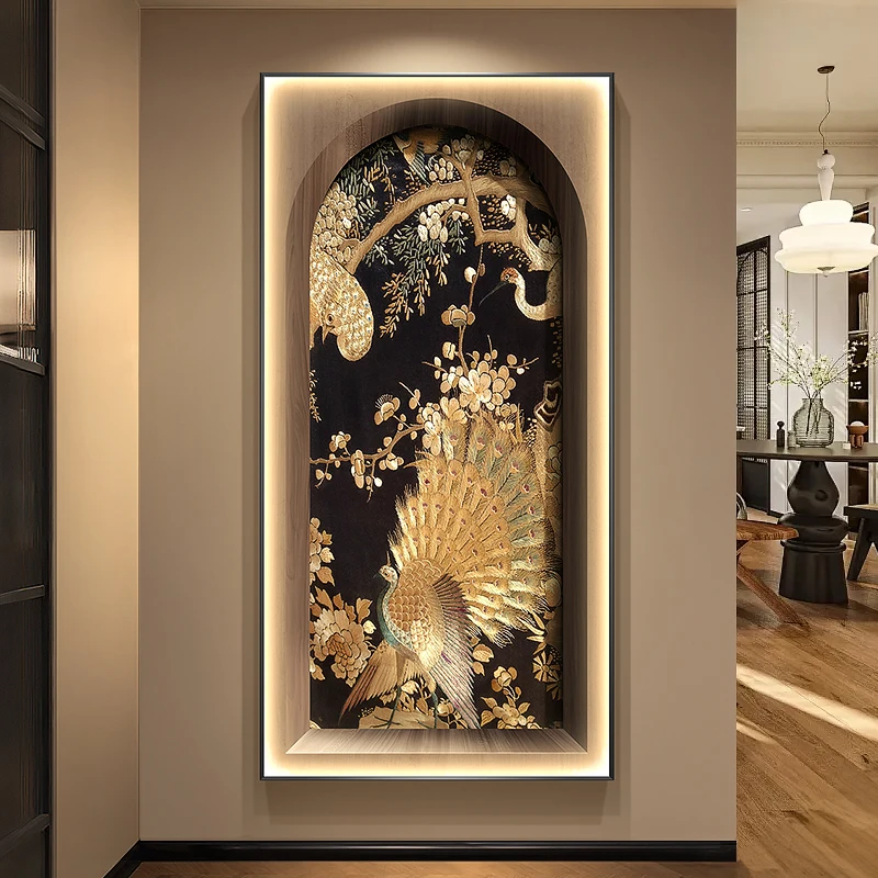 

Vintage Style Wall Lamp Entrance Decoration LED Light Painting Corridor Hanging Painting Living Room Entrance With Light Mural