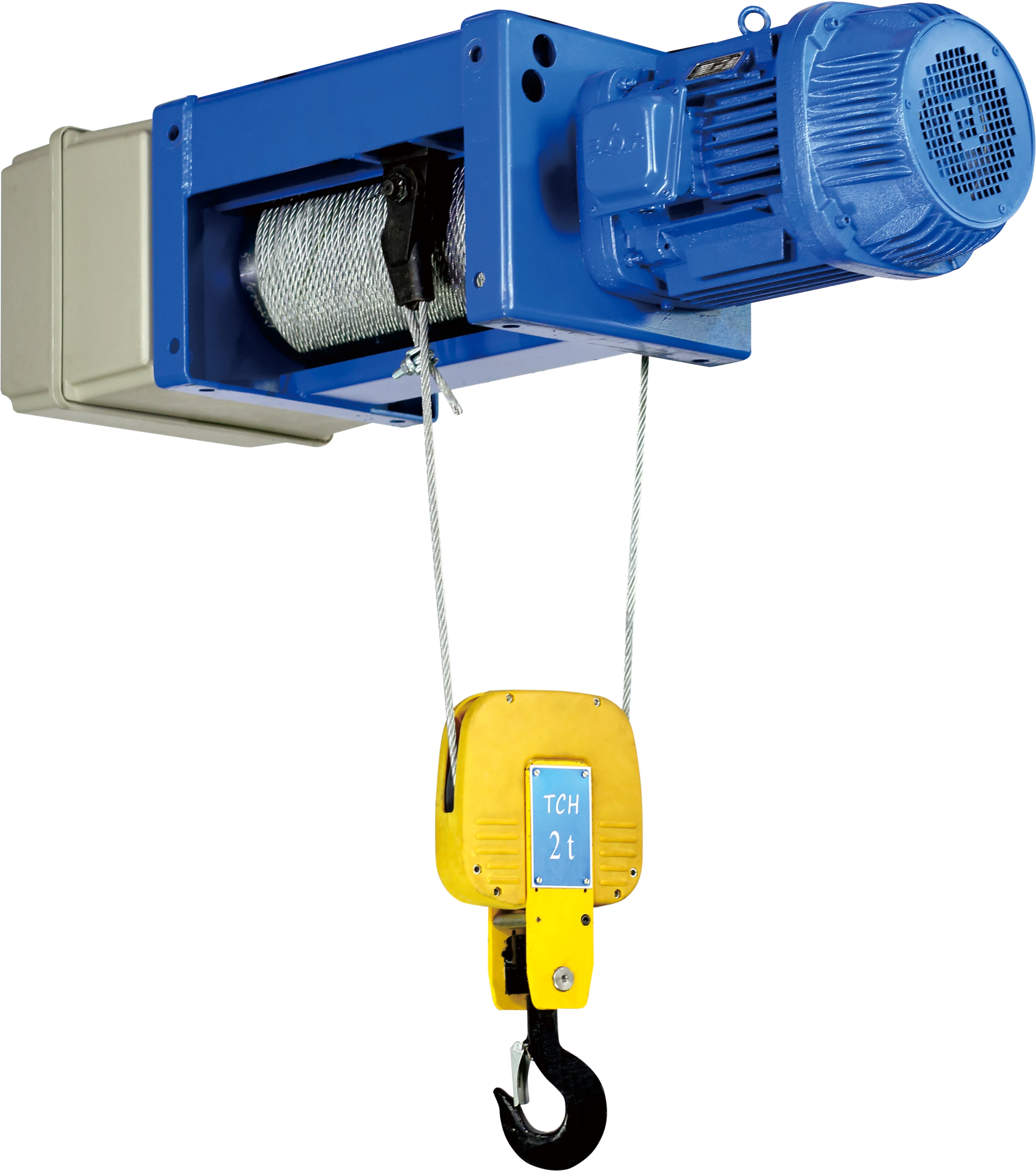 Electric Wire Rope Hoist Fixed for Lifting, Stationary Hoist with Remote Control Option