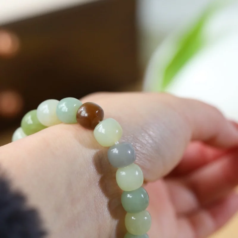 Hetian Jade Bracelet Duobao Men and Women Crafts