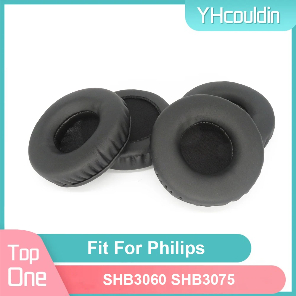 Espuma macia PU Earpads para fone de ouvido, almofadas pretas, almofadas para Philips SHB3060 SHB3075