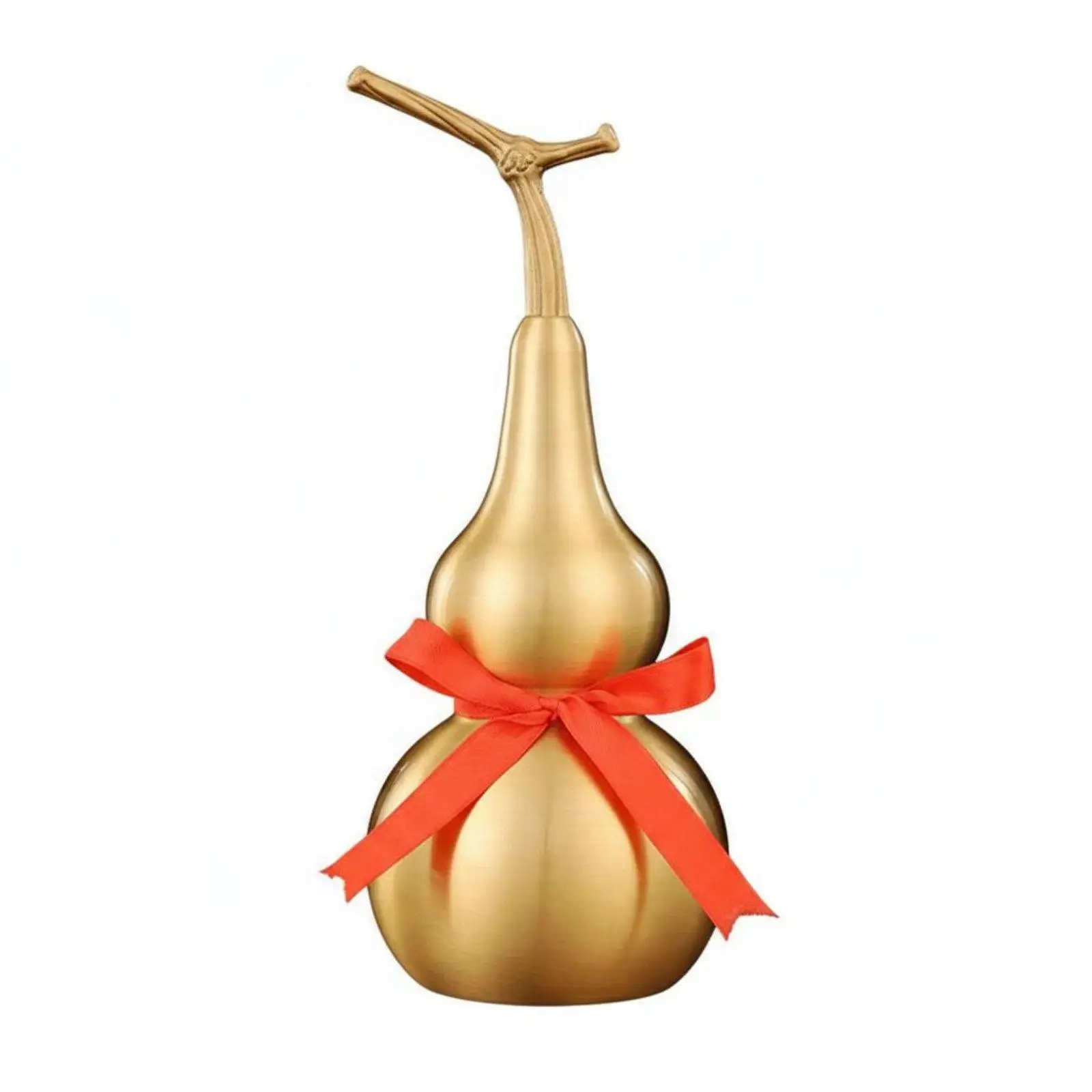 Elegant Brass Pendant Gourd Figurine Feng Shui Lucky Charm for Home Office Car Mirror Hanging Decorative Gift