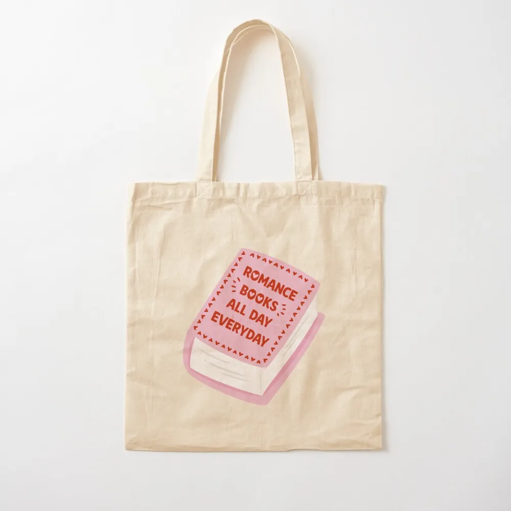 الكتب الرومانسية طوال اليوم حمل حقيبة مخصصة حمل حقيبة قماش حقيبة كتف حقيبة يد نسائية للمتسوقين