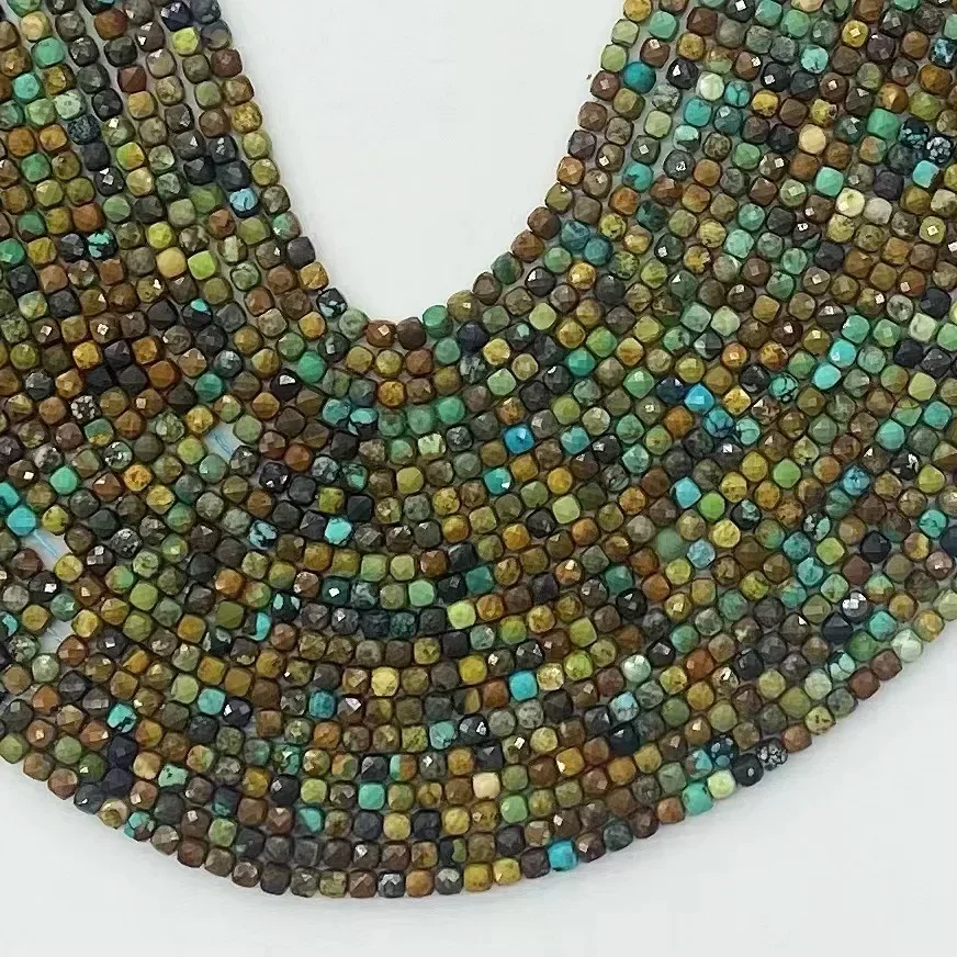 

Натуральный HUBEI бирюзовый куб 38 см свободные бусины для изготовления ювелирных изделий дизайн модный камень DIY женское ожерелье оптовая продажа подарок