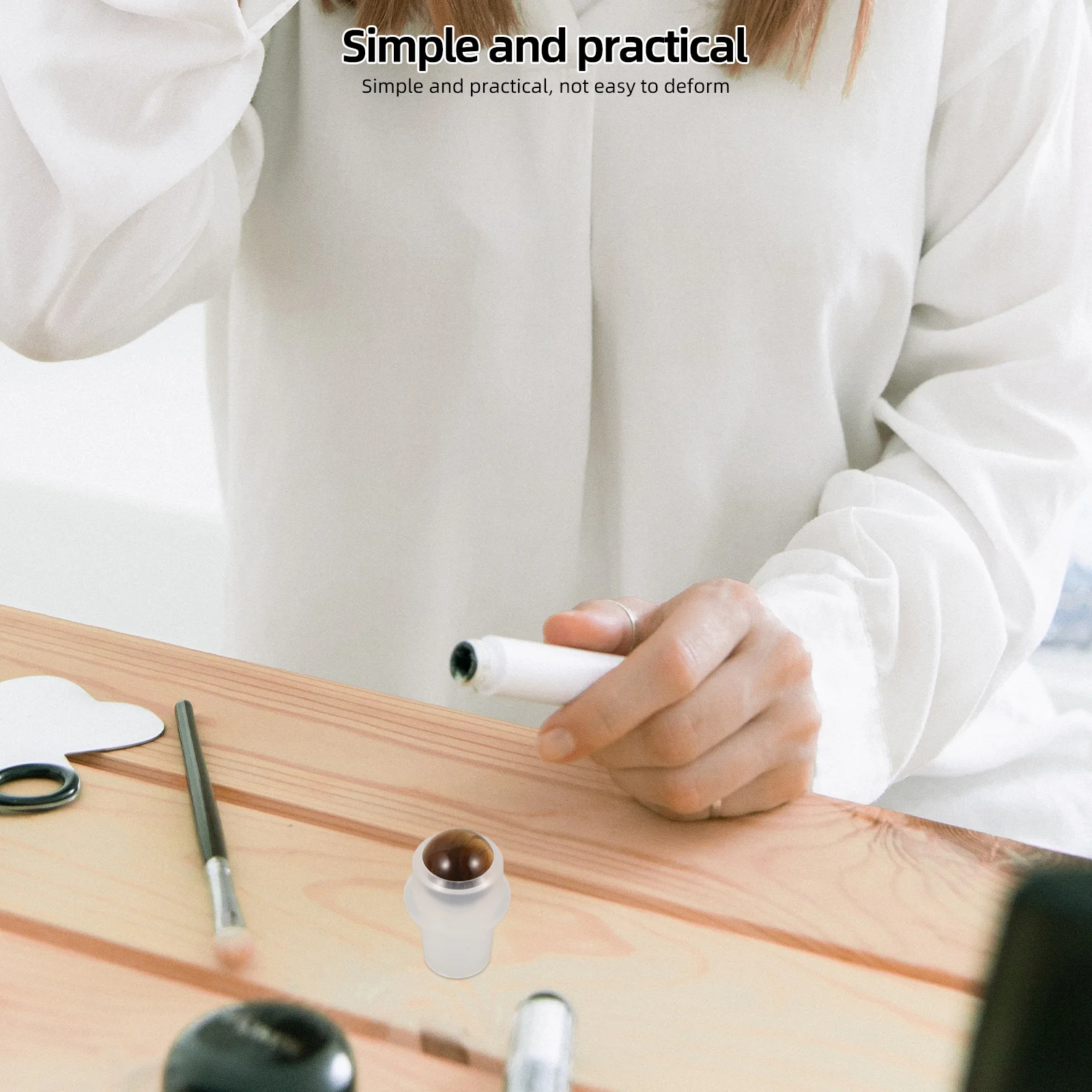 

10pcs Essential Oil Roller Balls 9.5Mm Inner Diameter Glass Bottle Mouth Replacement For Perfume Lip Gloss Nail Polish Acne