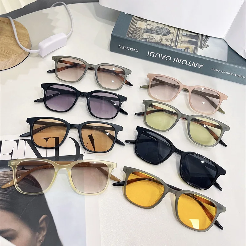 2023 Luxurious Rectangle Sunglasses Women Vintage Brand Designer Square Sun Glasses Men Shades Female Eyewear Eyeglasses Lenses