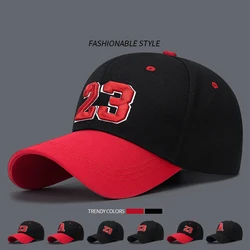 23 Embroidery Baseball Cap Color Block Hip Hop Snapback Cap Women Men Unisex Sports Hat