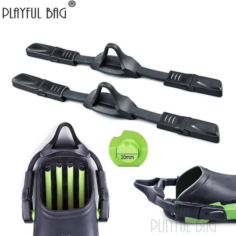 Stretch Silicone Open Diving Fins Heel Strap Adjustable range 36-47 yards with 20mm connecting pile E252