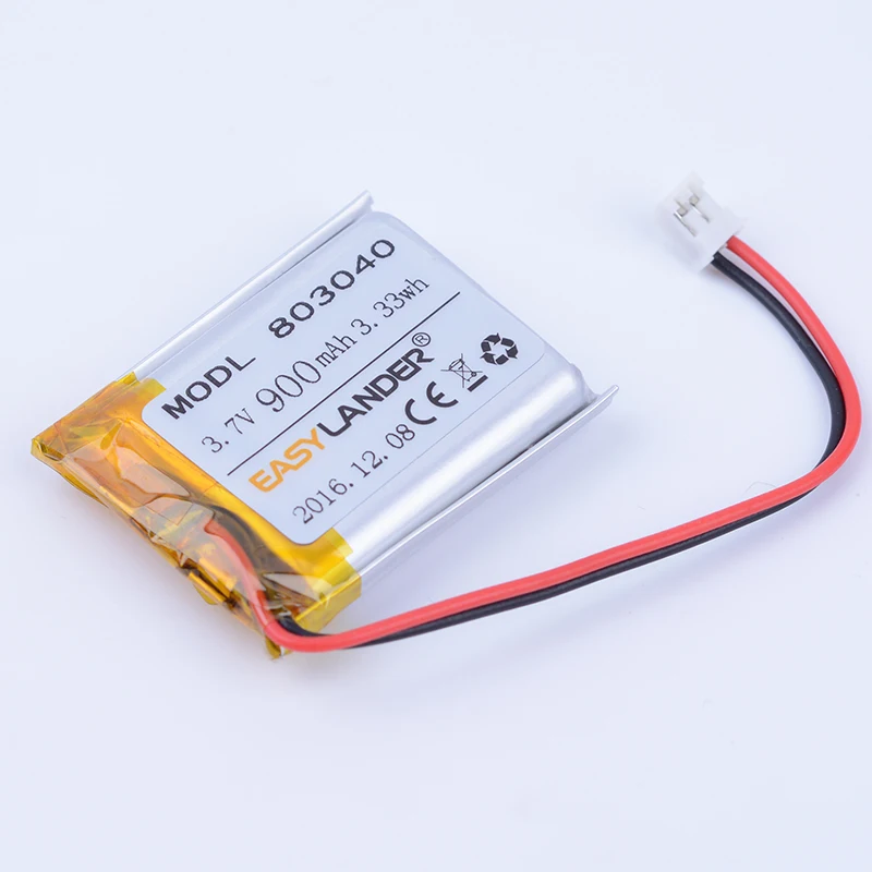 803040 3.7V 900mAh Rechargeable  li-Polymer Li-ion Battery For  bluetooth mobile  e-books  GPS PSP PDA MP3 MP4 MP5 DVR  083040