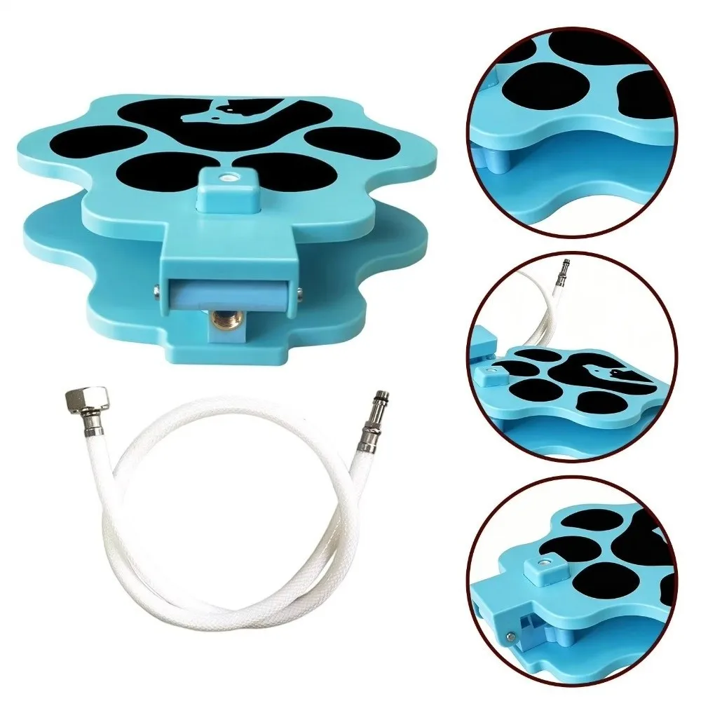 Paw Activated Foot Pedal Dog Water Dispenser No Spill Heavy-Duty Dog Drinking Feeder Automatic Spring Rebound Pet Sprinkler