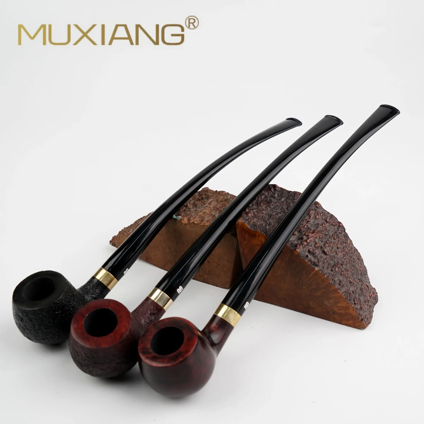 NewBee Churchwarden Tobacco Pipe Long  Briar Wooden Reading Smoking Pipe with 9 mm Filter Rack Scraper Brush Tamper aa0088S-QH