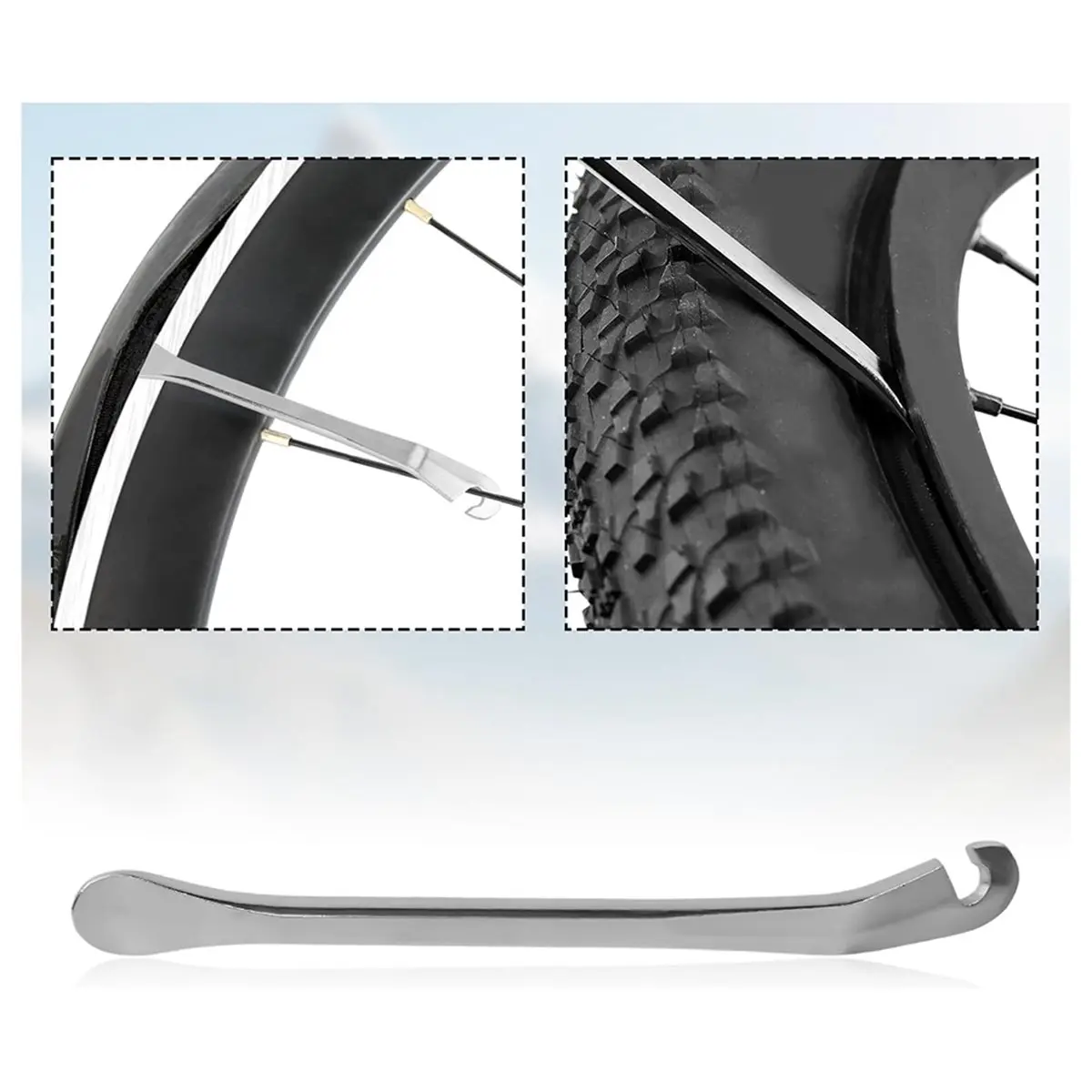 

6pcs Universal Bicycle Spoke Wrench Set with Tire Levers, Ideal for Cycling Wheel Tension Adjustments and Repairs