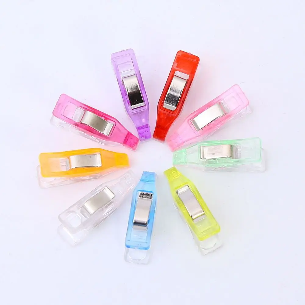 New Mixed Color Fixed Clip Multifunctional Multipurpose Desktop Storage Clamps DIY Plastic Crochet Clips