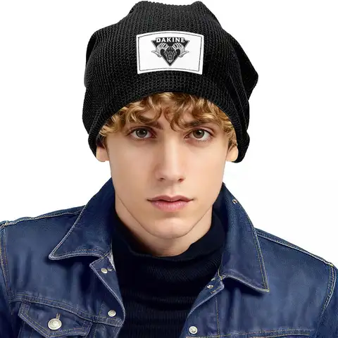 Gorro Dakine Estilo Boho com Forro de Fleece e Detalhe em Couro PU, Unissex, Quente e Macio para o Inverno