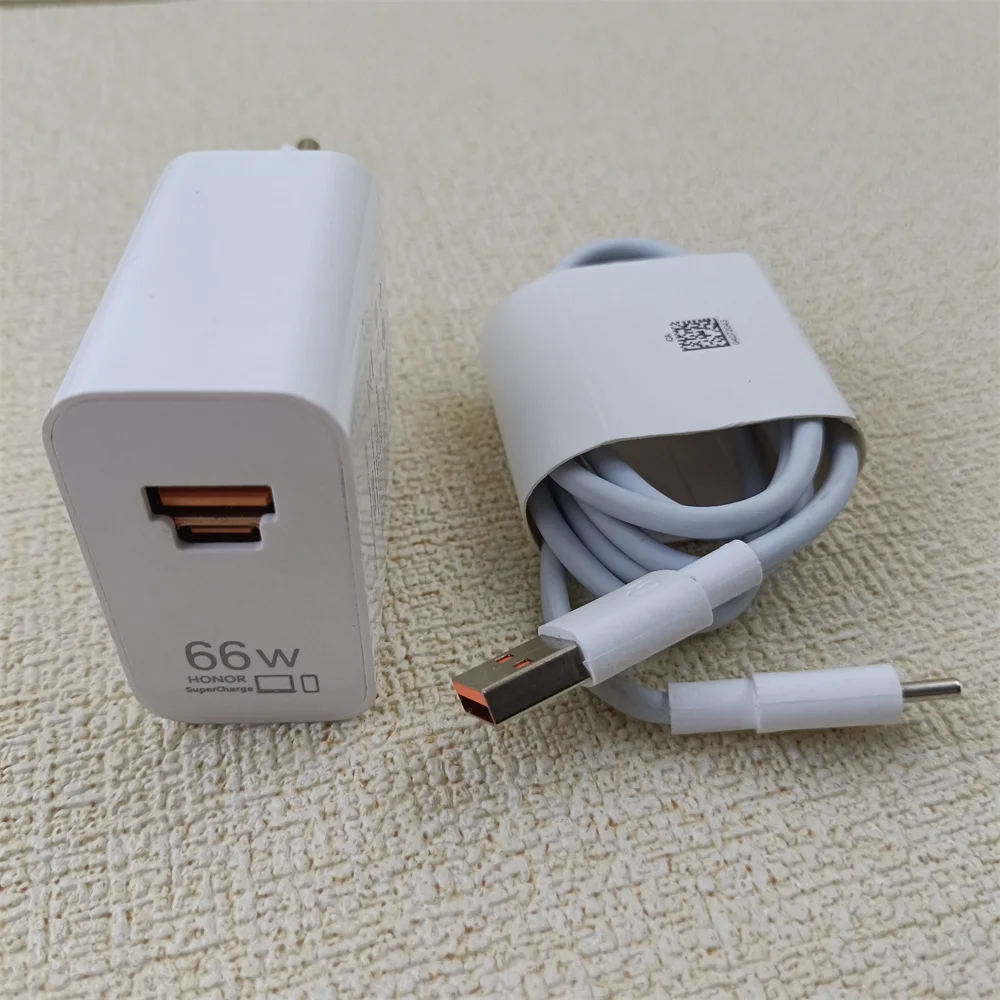 66W Dual Ports Super Charging Adapter for Honor 400 200 Pro Magic 7 6 5 Pro V5 V3 Switching Powe Adaptor 6A USB C/PD Fast Cable