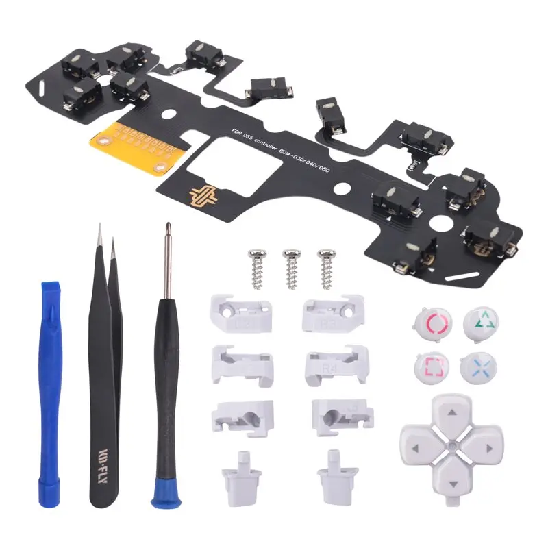 

FEDI-Kit For PS5 Controller BDM-030/040/050 12 Key Click Circuit Board Kit Micro-Switch Tactile Clicky Hair Trigger Ergonomic B
