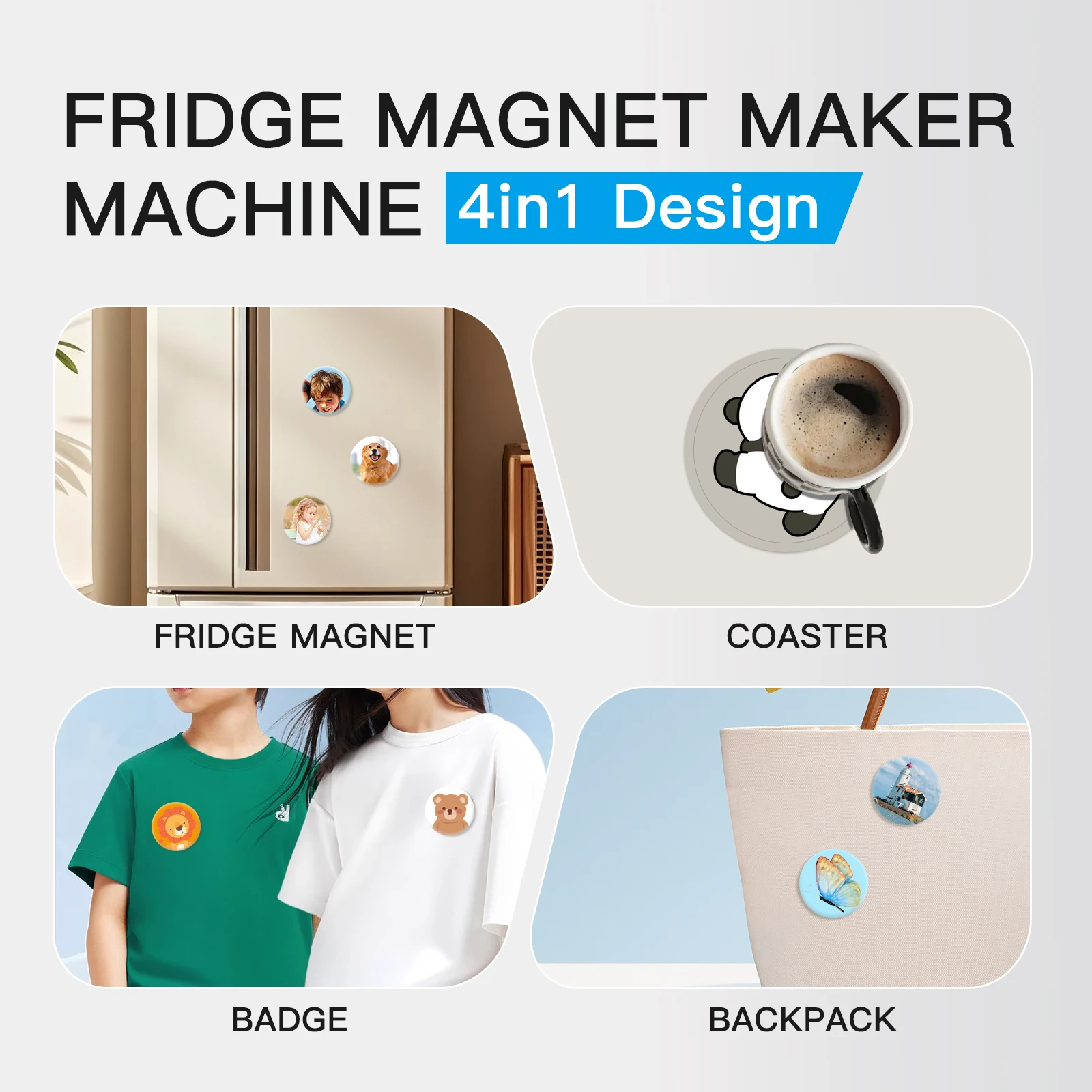 3.93-Inch DIY Button Maker Machine, Magnet Maker Machine, Photo Maker Machine — Can Make Fridge Magnets and Badges - Image 3
