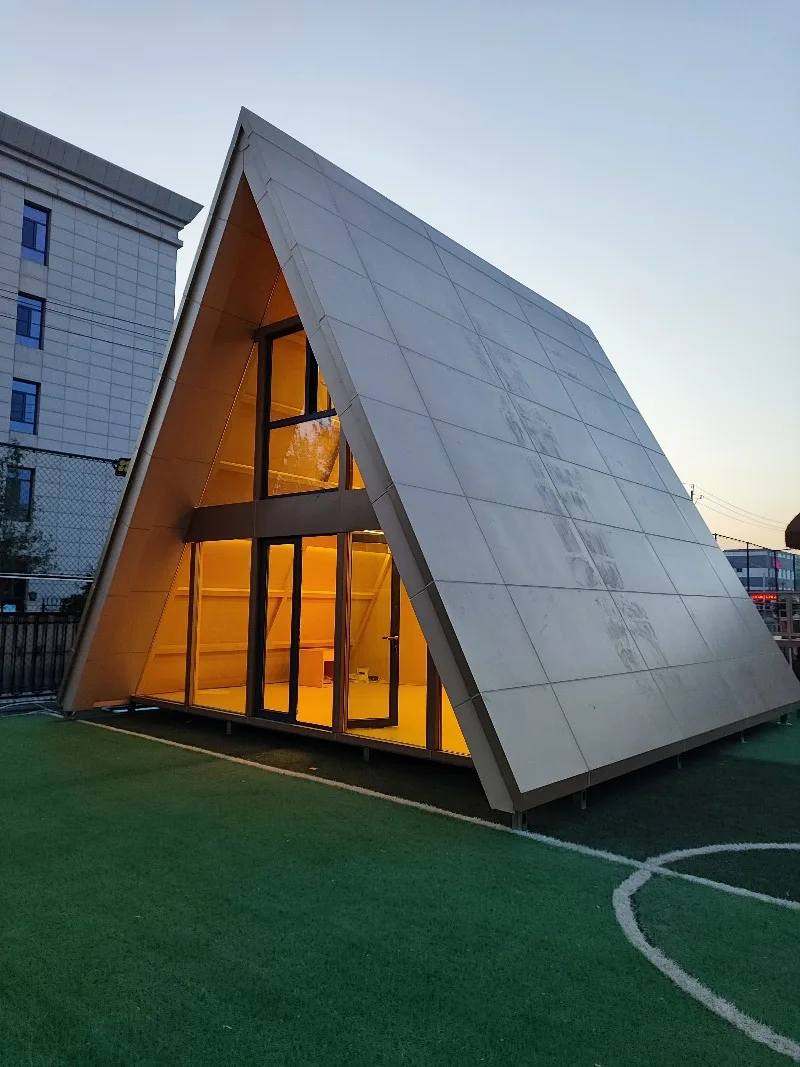 Triangle A Frame Prefabricated House Portable Tiny Cabin Modern Wooden Outdoor Living Home