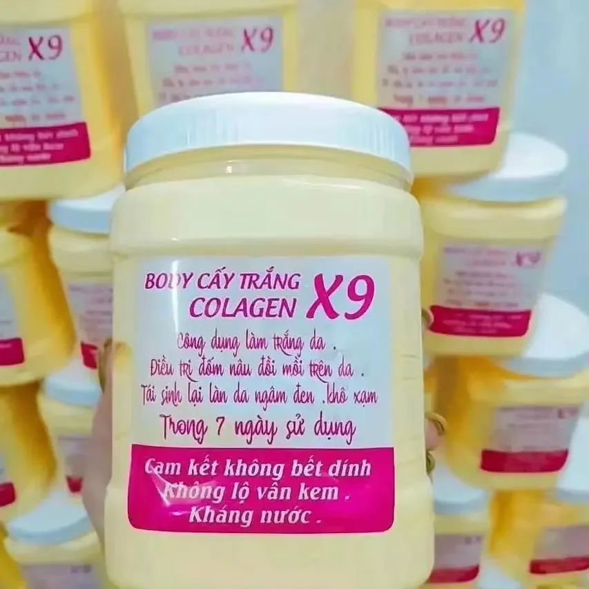 

Hộp 900g Kem Kem Body Cấy Trắng Collagen X9 Trắng Bật Tone , Ko Lộ Vân, Ko Bết Rít , Dụng Cụ Chăm Sóc Cơ Thể Ko Thể Thiếu