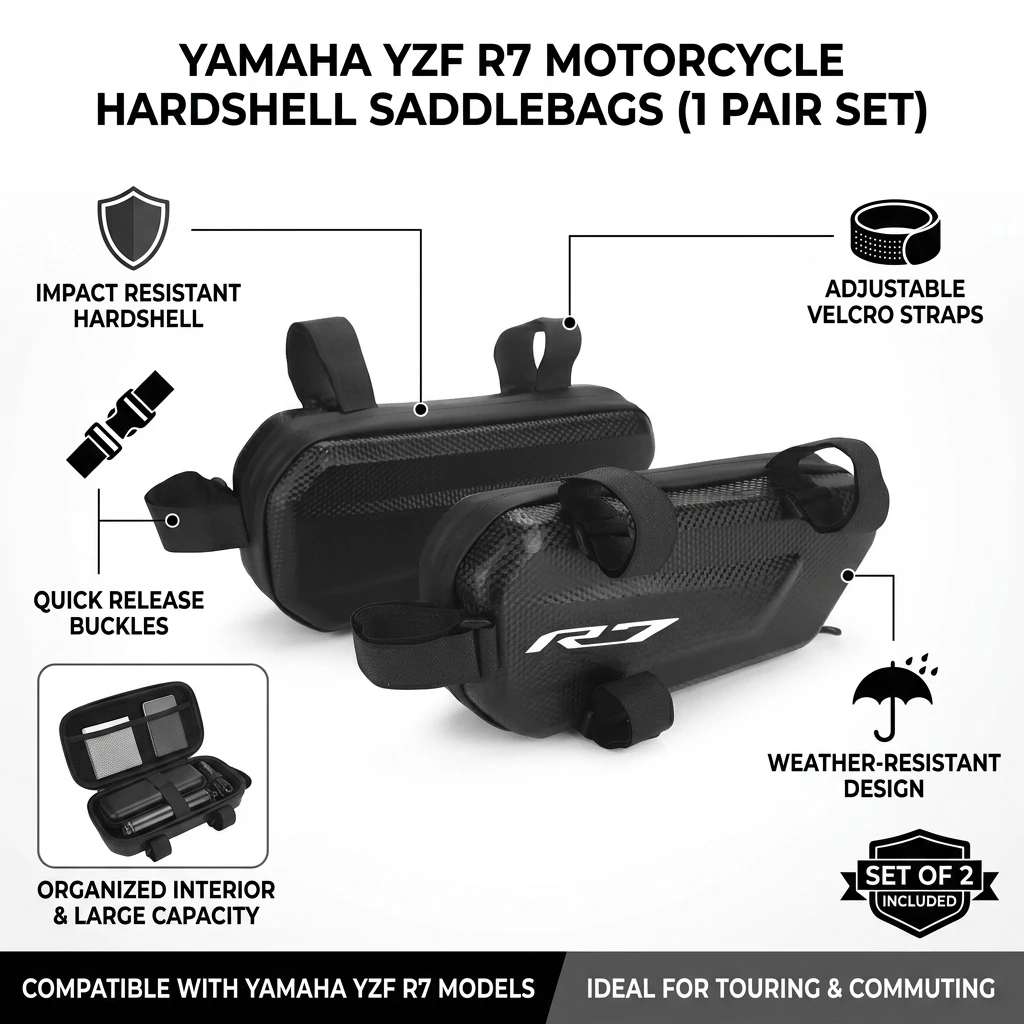360° Waterproof Protection Hard Shell 3L Motorcycle Gear Bag With LOGO For Yamaha YZFR7 YZF R7 YZF-R7 yzfr7