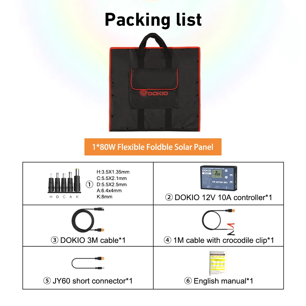 Anaka 18V 80W Flexible Solar Cell Monocrystalline Portable Foldble kit With Controller Charge 12V Photovoltaic Solar Panel China