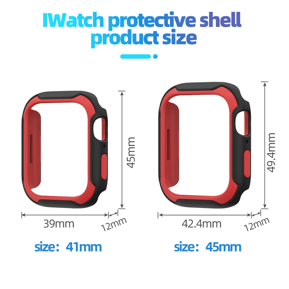 Strap Case for Apple Watch Series 7 6 5 4 SE 45mm 41mm 44mm 40mm Screen Protector Cover with Bracelet iWatch 7 Strap Accessories