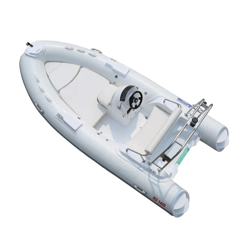 New Design 14FT 4.3m Deep-V Fiberglass Hull Rib Inflatable Boat with Luxury Sundeck