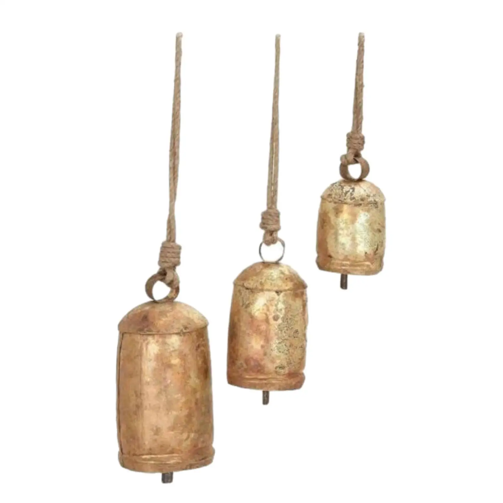 

3x Christmas Cow Bells Decoration Rustic Shabby Chic Bells Xmas Tree Pendant for Living Room Outdoor Home Party Supplies