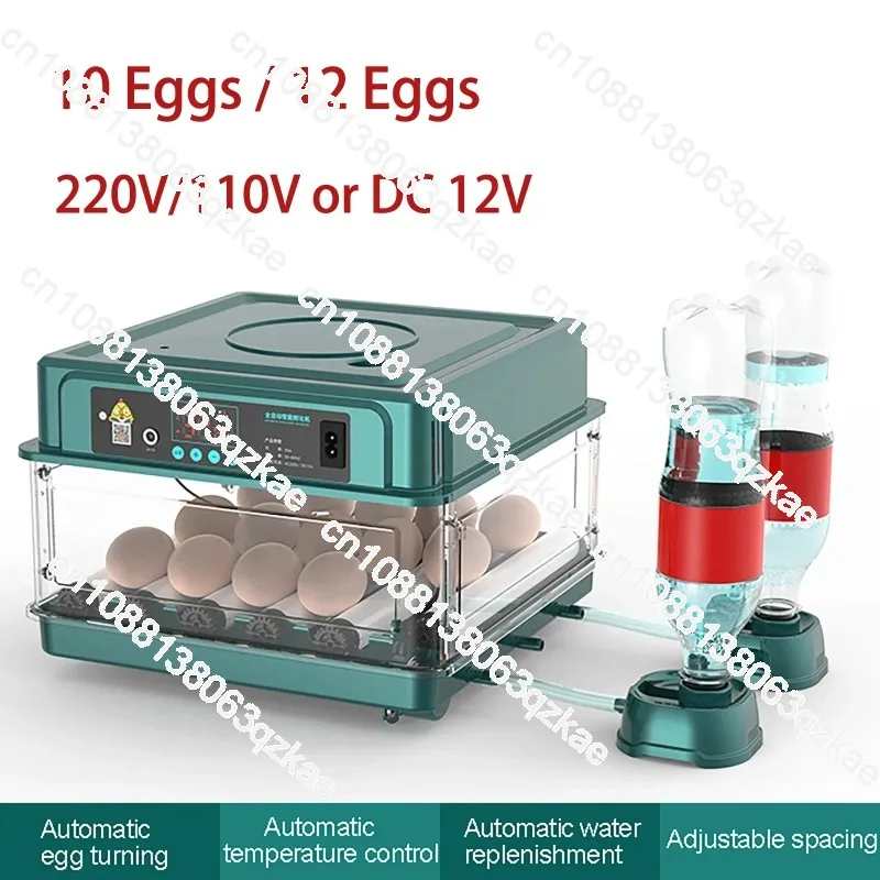 

10 12 Eggs Incubator Temperature Control Auto Turner For Chicken Goose Bird Quail Incubation Equipment Hatchery Poultry Tool