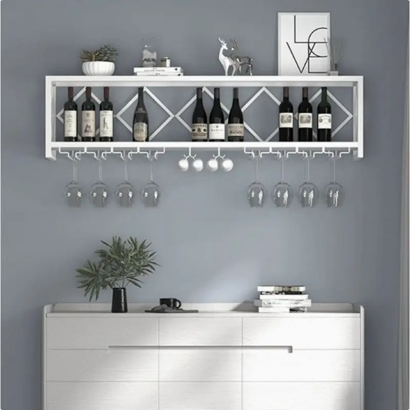 Armadietto rustico Armadietto per il vino Espositore di lusso Armadietto per il vino antico Panettiere Decorazione da bar Szafka in metallo illuminato a parete alta