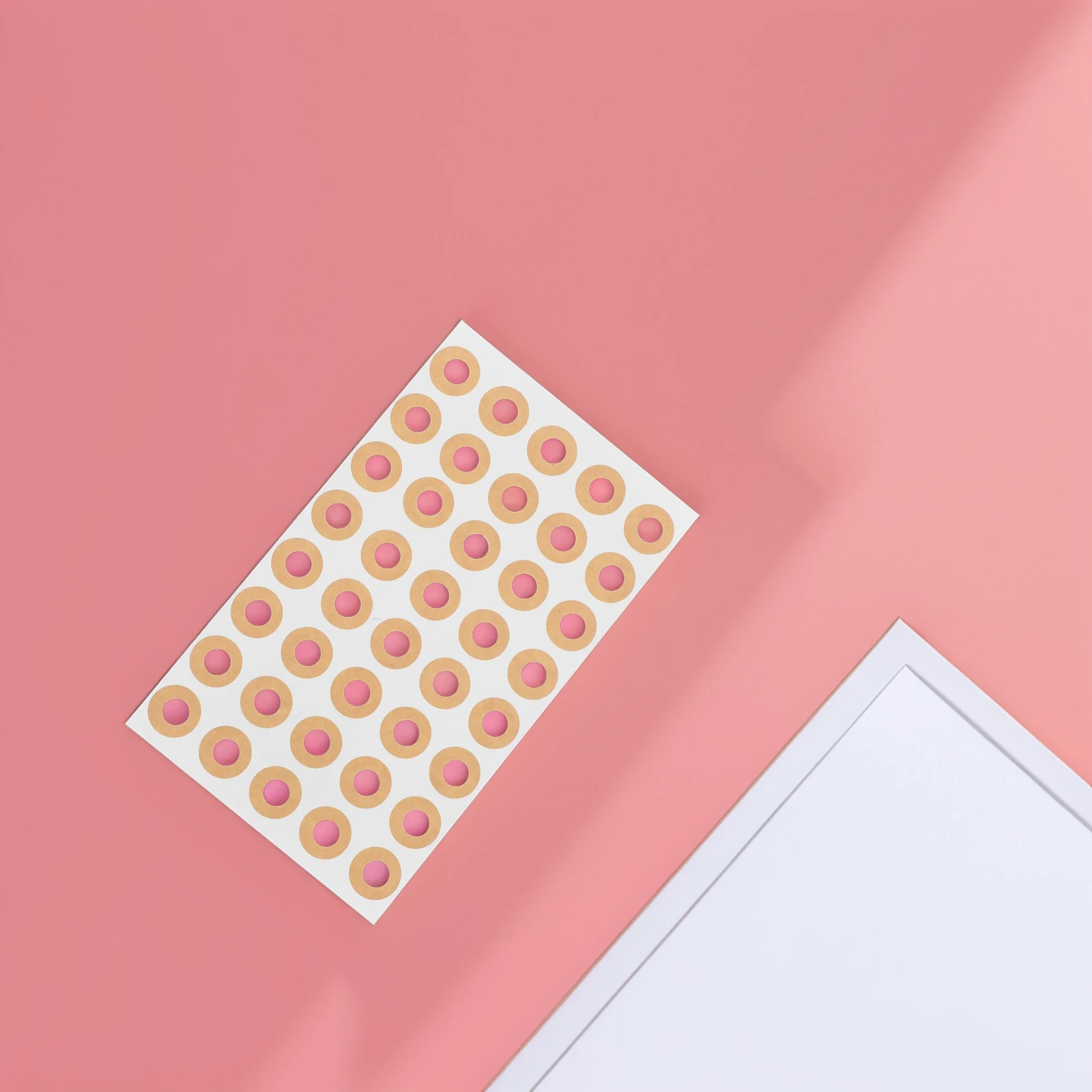 

100 Sheet Folder Loose Leaf Round Stickers Office Coated Paper Hole Reinforcers Binders Notebooks Documents Protection
