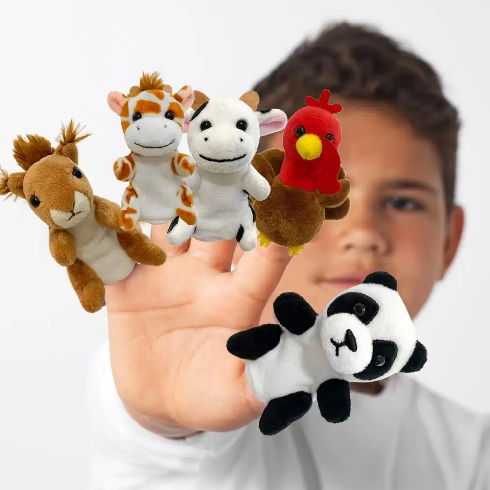 Marionette da dito per bambini Set di peluche per bambini Giocattolo di ruolo per i più piccoli Oggetti di scena educativi per raccontare storie a casa