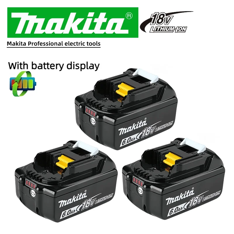 100% original 18V 6.0Ah Makita Rechargeable Battery  For Makita BL1830 BL1830B BL1840 BL1840B BL1850 BL1850B Power Tools Battery