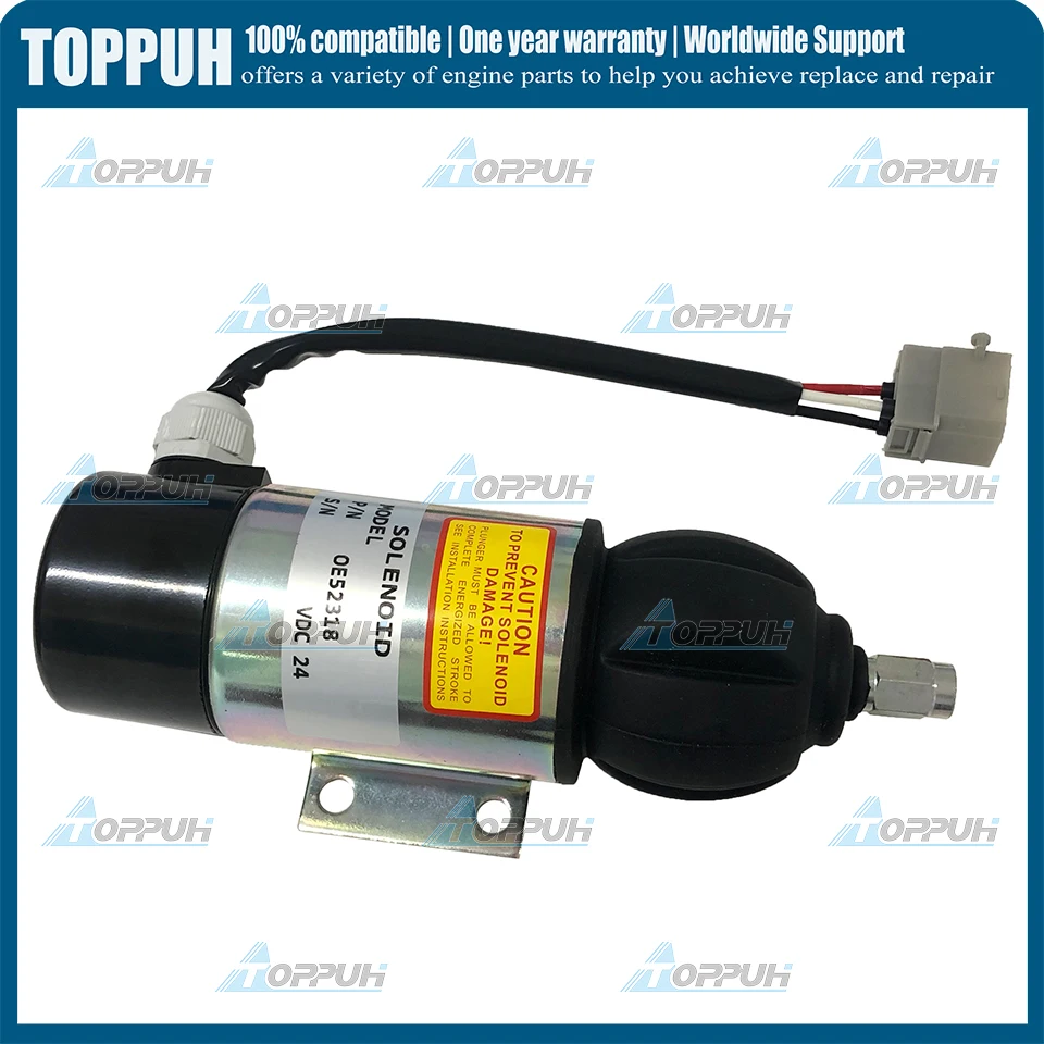 New Fuel ShutOff Solenoid Valve 24V OE52318 For Perkins 2006 3008 Series For Volvo For Penta 872825 873754 1830592 872458 881969