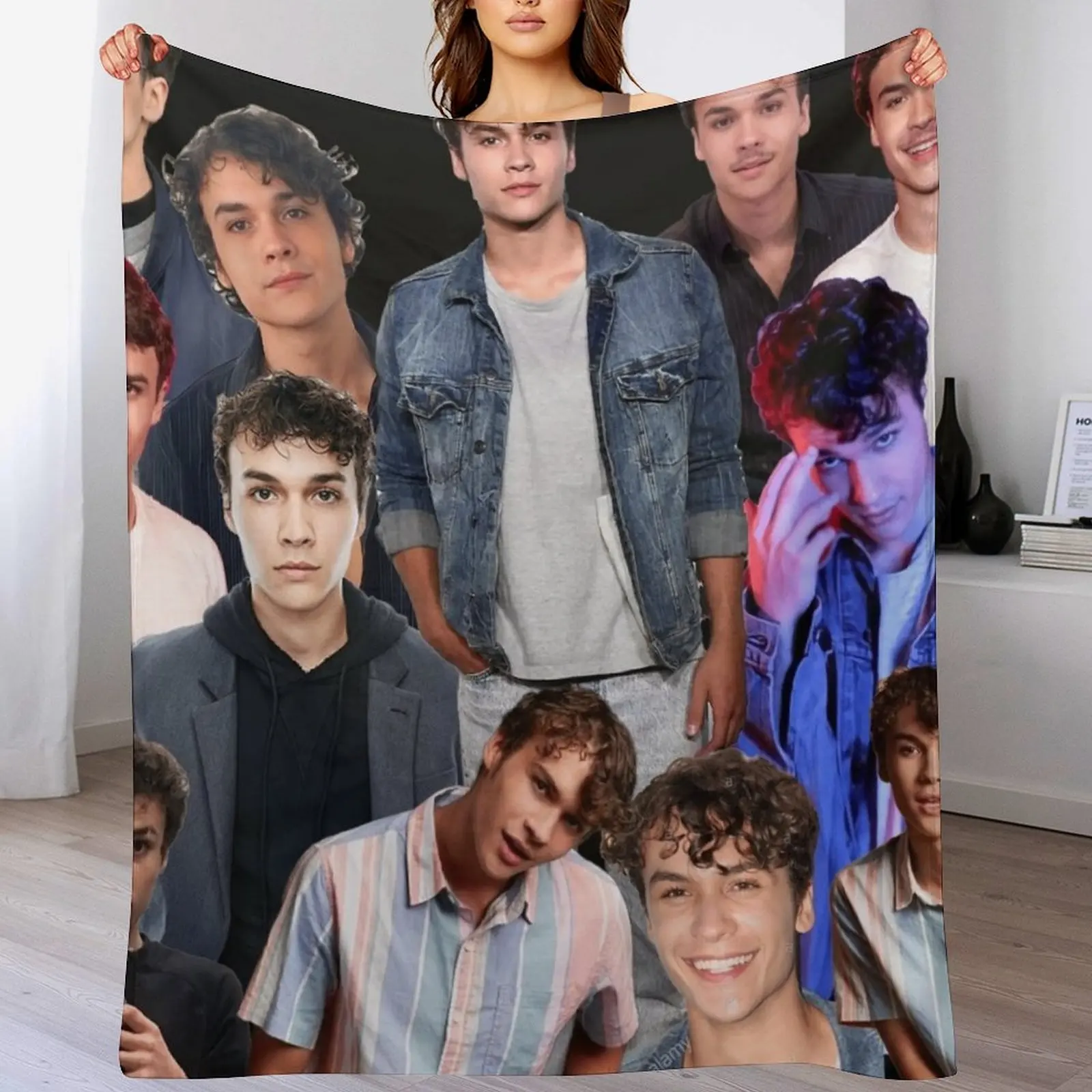 HIGH QUALITY benjamin wadsworth photo collage Throw Blanket Warm Cozy Throw Blanket for Living Room Couch