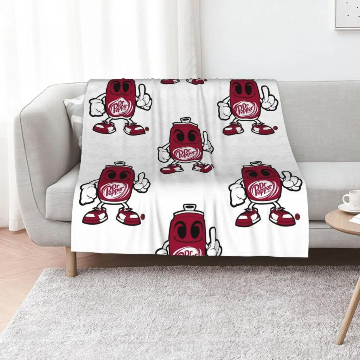 

dr pepper Throw Blanket Machine Washable Soft Warm Blanket