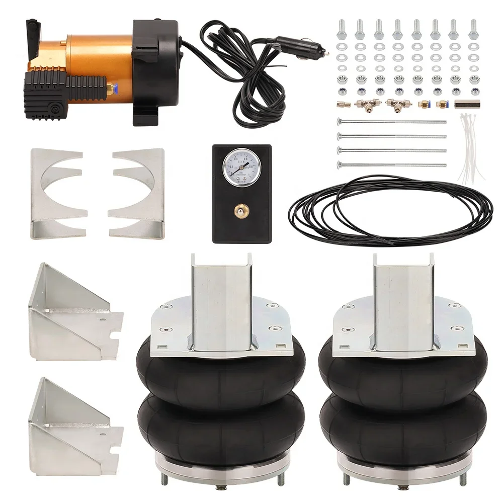 Air Suspension Spring Bag + 12V Compressor Kit for Iveco Daily 35S 35L 2006-2014