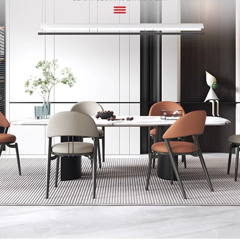 Italian Minimalist Dining Chairs Simple Modern Luxury European Dining Chairs Lazy Trendy Sedie Sala Da Pranzo Home Furniture