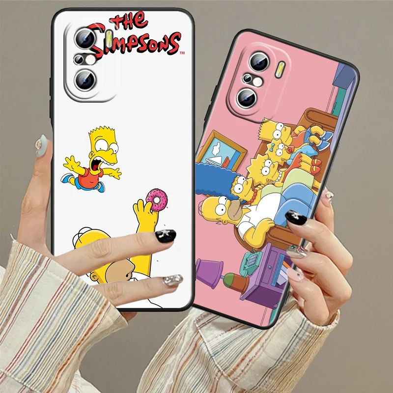 Simpson Disney Cartoon Mode Voor Xiaomi Redmi 9a 9c 9at 10c 9 9T 10 12c 13c A3 12 K60 A1 K50 K40 5G Zwart Funda Telefoonhoesje