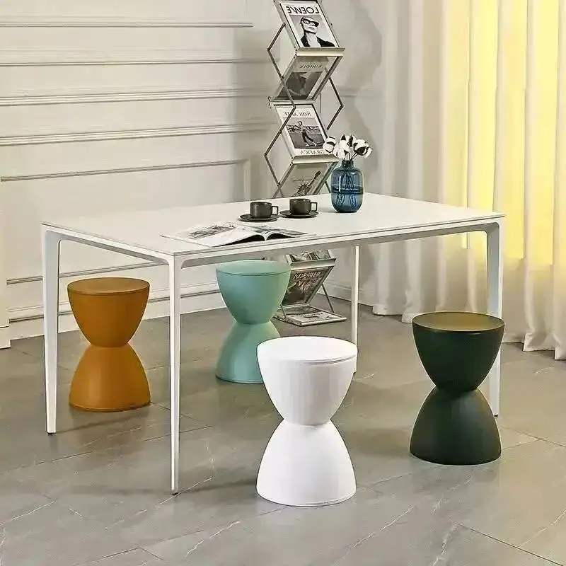 

Changing Furniture Shoe Creative Ottomans Living Low Room Stools Home Nordic Entrance Plastic Hallway Stool for Bedroom Portable