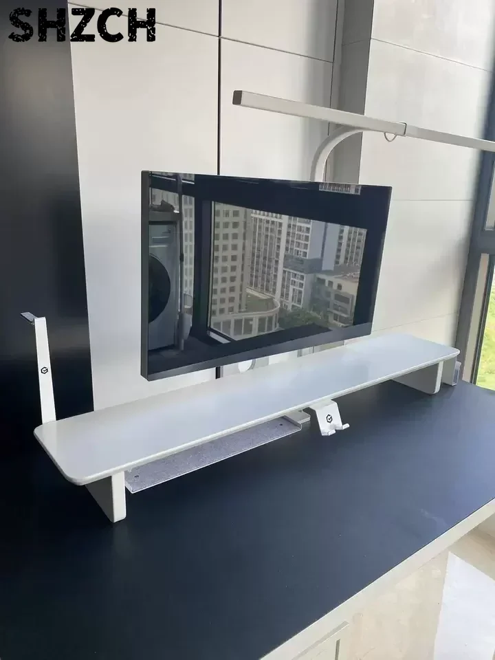 Z3 Modular Monitor Stand Riser White Desktop Organizer Storage Shelf Computer Screen Elevator Ergonomic Workspace Accessories