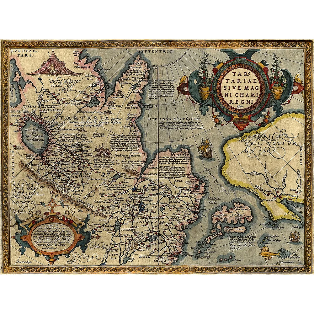 ขนาดใหญ่คลาสสิก Vintage แผนที่ละติน Unframed ภาพวาดผ้าใบตกแต่ง Wall Art โปสเตอร์และพิมพ์ห้องนั่งเล่นตกแต่งบ้าน