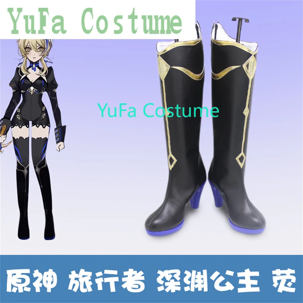 Genshin Impact Lumine Cosplay Shoes Boots Game Anime Halloween Christmas YuFa Costume