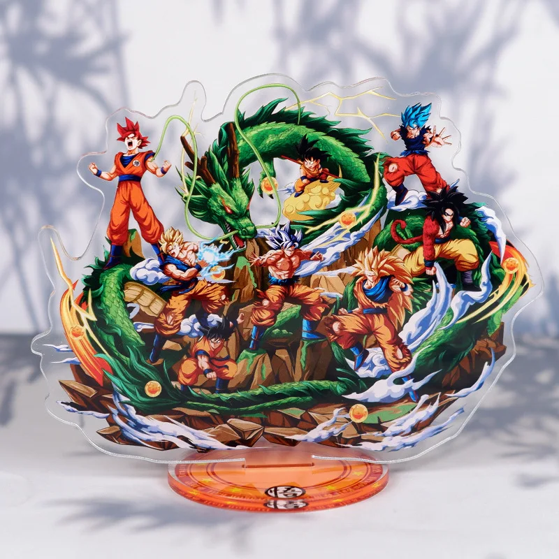 

16Cm Acrylic Standing Sign Standees for Dragon Ball Son Goku Super Saiyan Anime Peripheral Desktop Ornament Decoration Acrylic