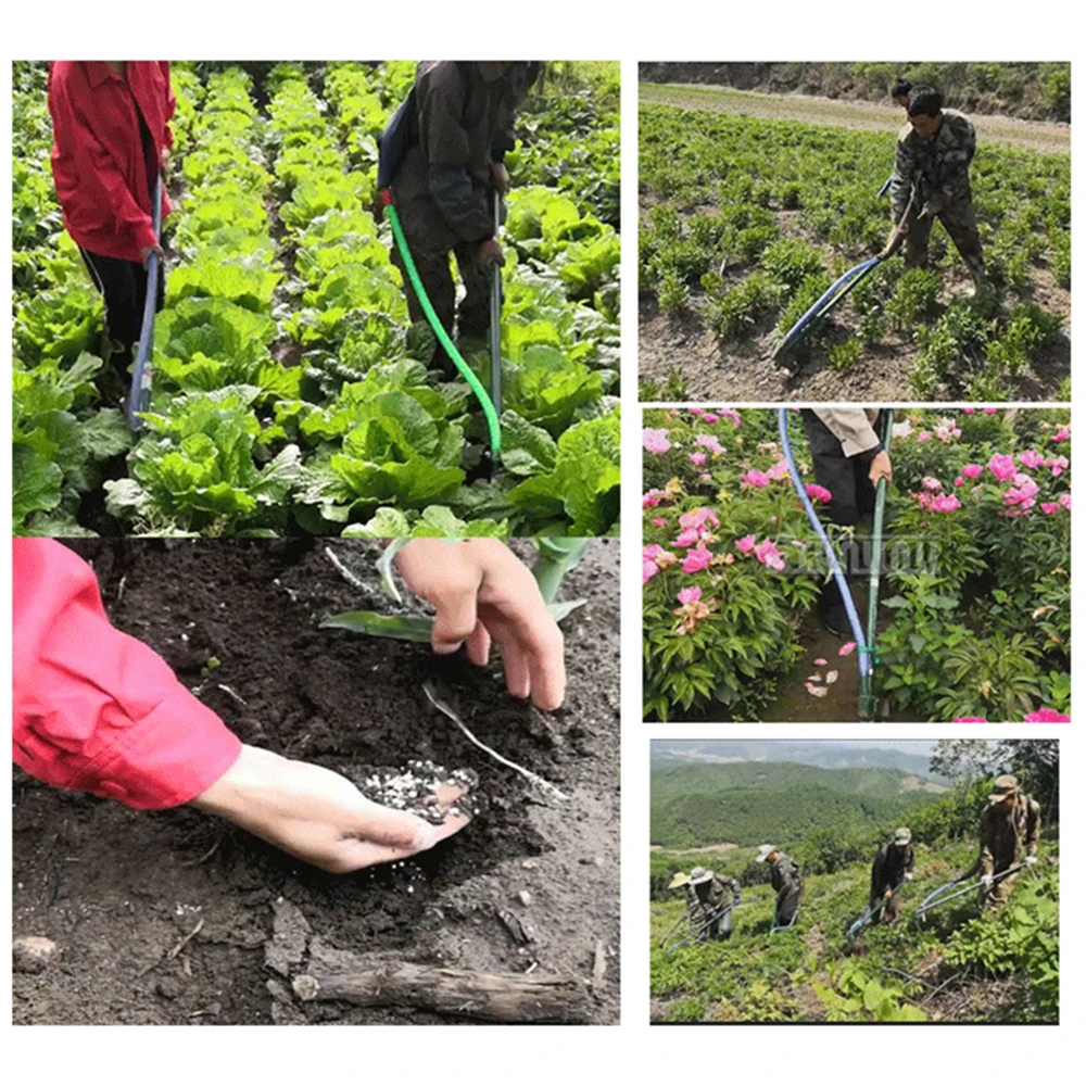 Manual Granular Fertilizer Applicator for Farm Large Capacity Fertilizer Spreader with Backpack Bag