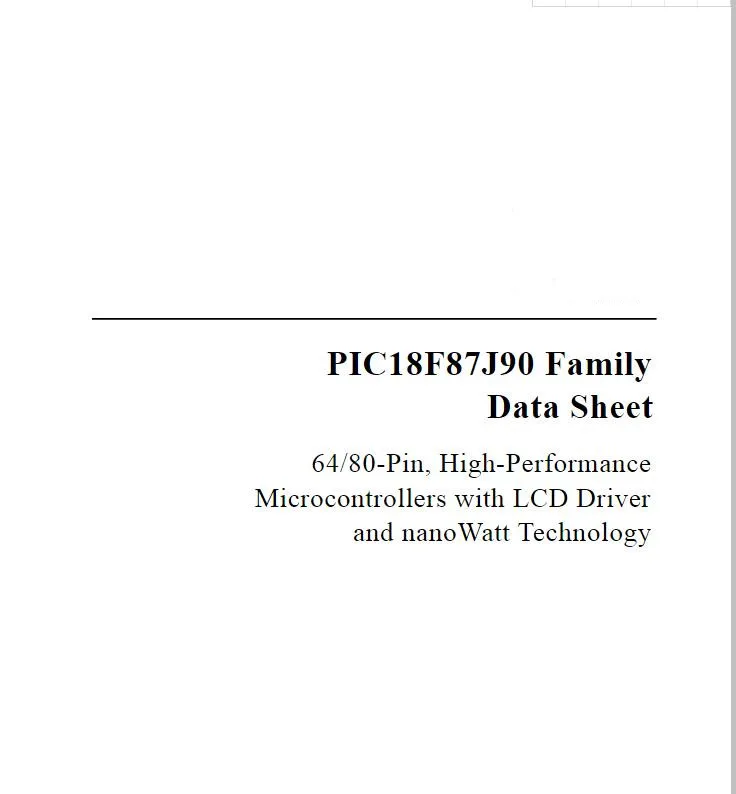 100% novo original 5pcs PIC18F87J90-I/PT chip