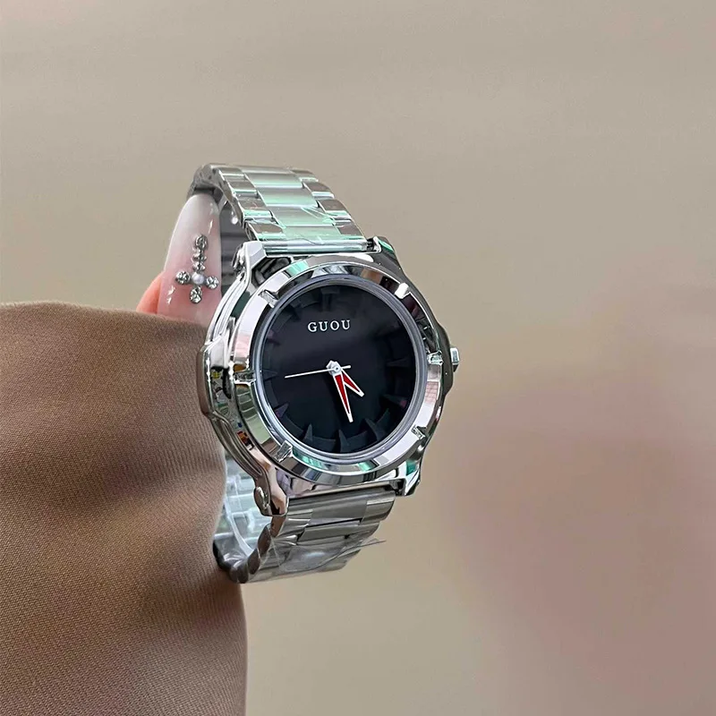 ساعة نسائية فاخرة وأنيقة وبسيطة ذات قرص كبير؛ ساعة يد نسائية فاخرة راقية؛ ساعة يد نسائية رائعة. #2