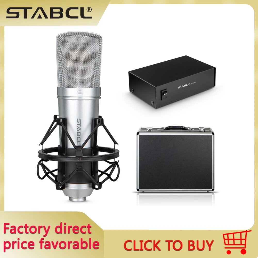 Studio recording equipmen condenser microphone for Live broadcast karaoke studio microphone pro audio broadcast mic