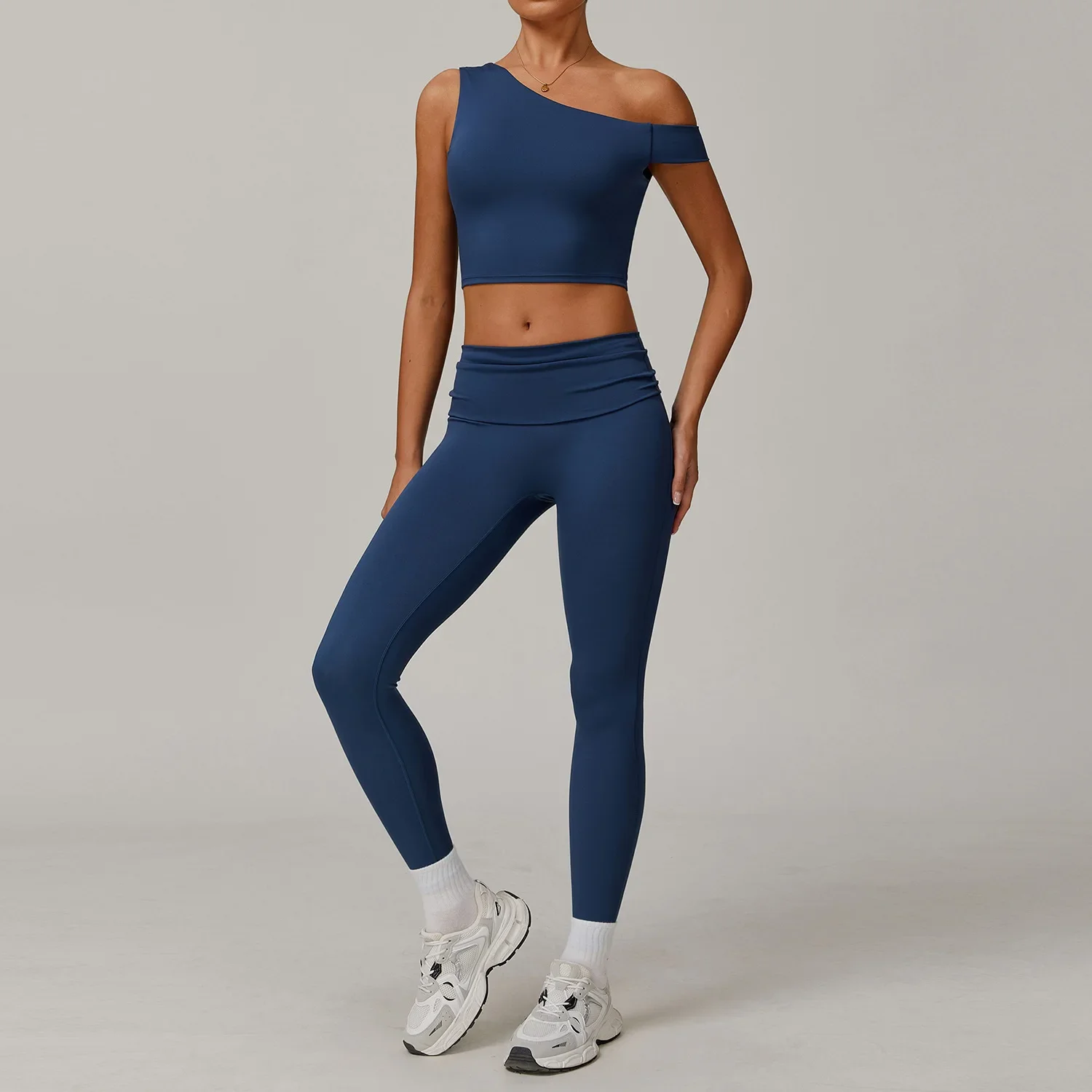 

Yoga Set 2 Pieces Women Clothes Workout Outfits Fitness Sportswear Gym Tracksuit High Waist Leggings Sports Bra Athletic Wear