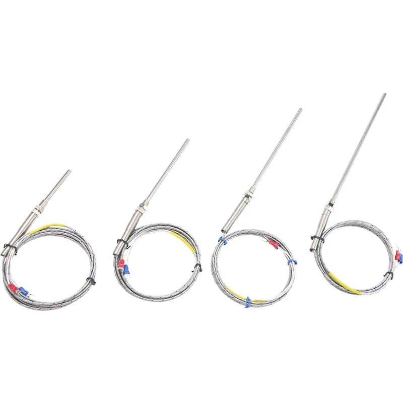 

Thermocouple K E Temperature Measuring Type High Temperature Resistant Probe Metal Probe with Threaded Temperature Sensing Wire