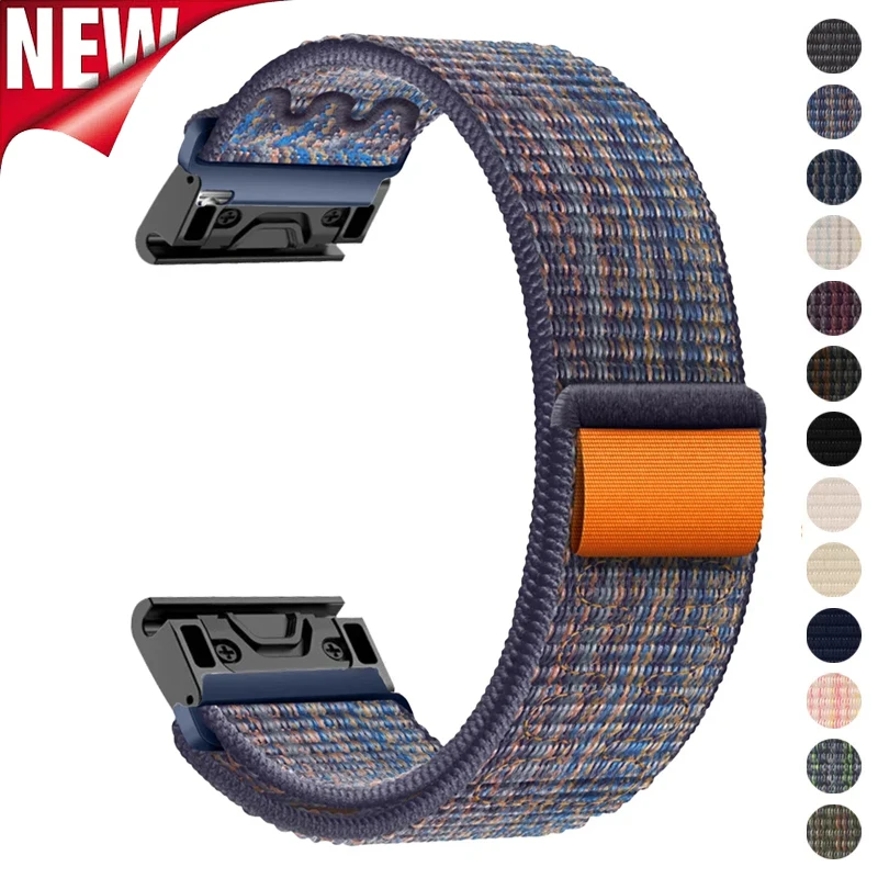 Nylon-Schlaufenband für Garmin Fenix 7X 7 Pro Fenix 6X 6 5X 5Plus 22mm 26mm Quick Fit Strap für Tactix 7 Forerunner 965 955 Enduro 2